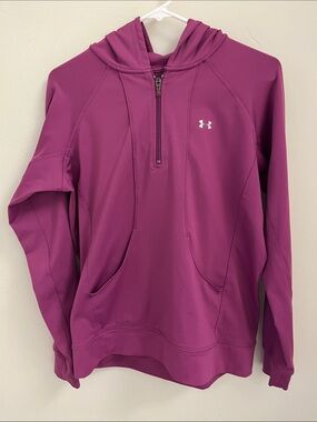 Under Armour Purple Half-Zip Performance Hoodie Size Medium